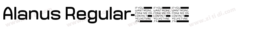 Alanus Regular字体转换